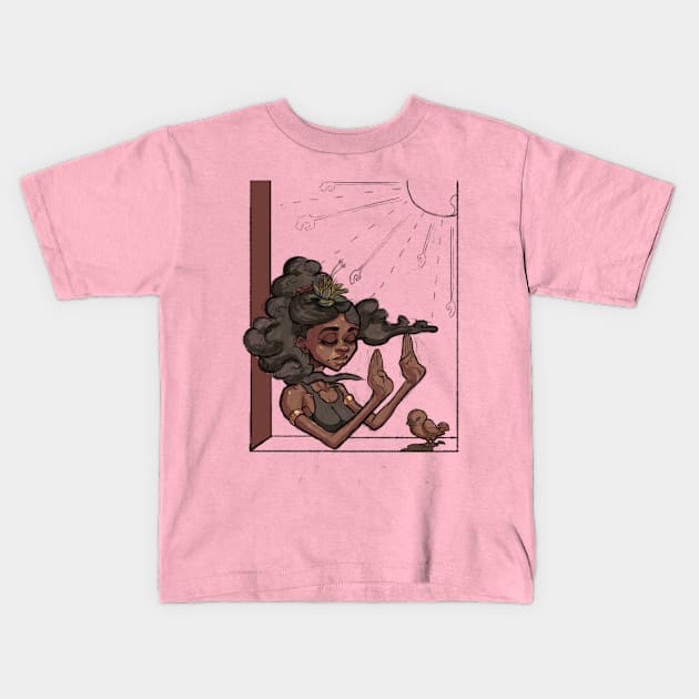 Head in the Clouds (Color) Kids T-Shirt by Keith Williams
